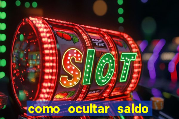 como ocultar saldo na betfair